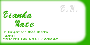 bianka mate business card
