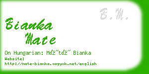 bianka mate business card